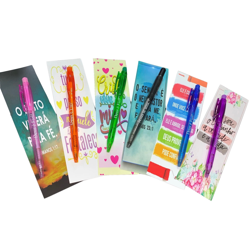 200 Marca Páginas com caneta - KIT com marca páginas + canetas ...