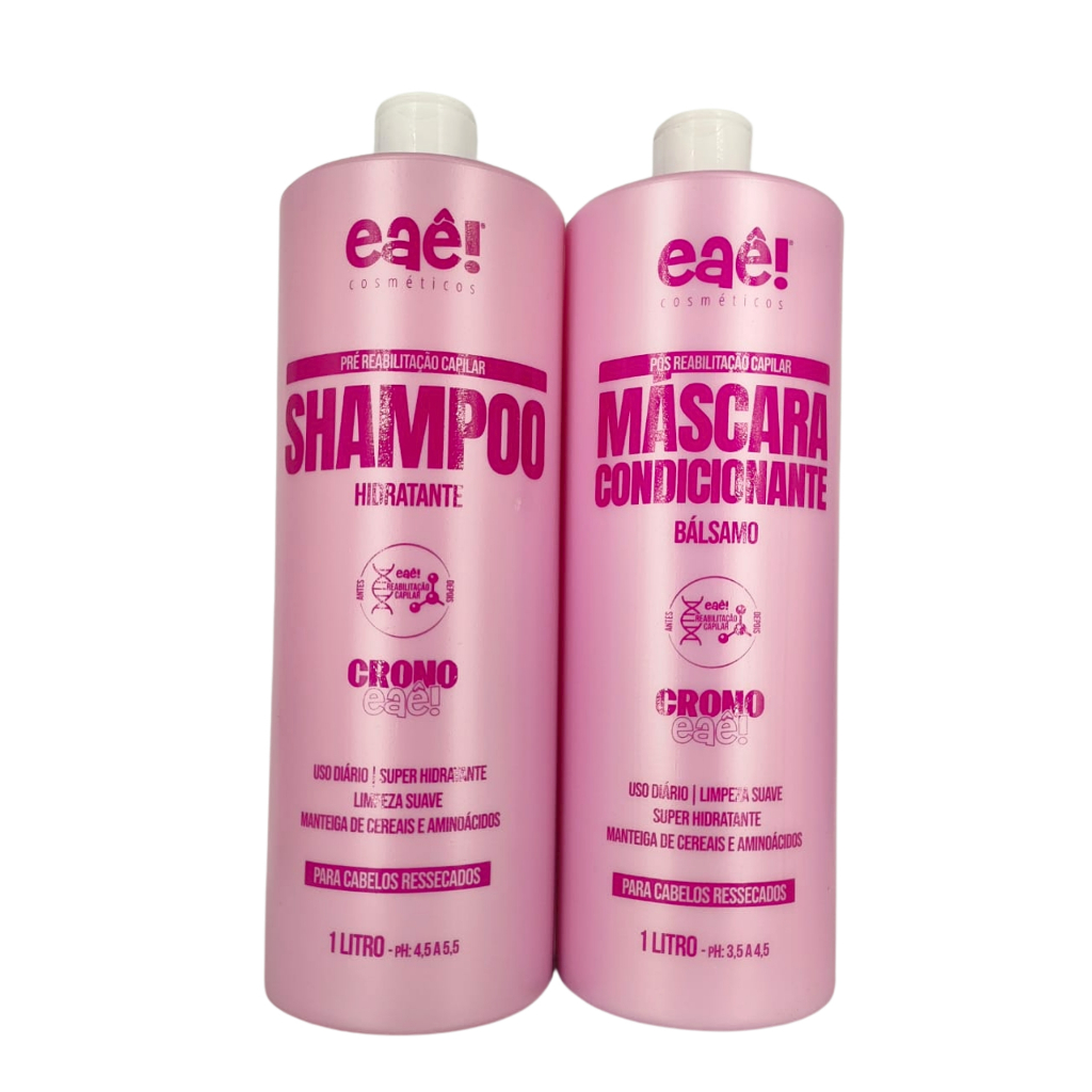 Kit Shampoo Hidratante E Condicionador Bálsamo Rosa 1 Litro - Pré ...