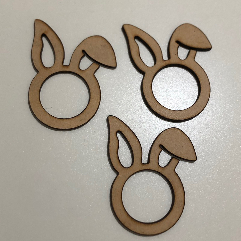 Kit 10unid.de Porta Guardanapos ORELHA de Coelho Páscoa Mdf