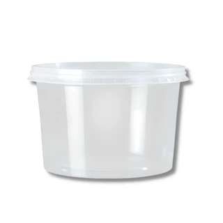 KIT POTE E TAMPA 1800 ML. REDONDO C/ 15 UN.- RIOPLASTIC