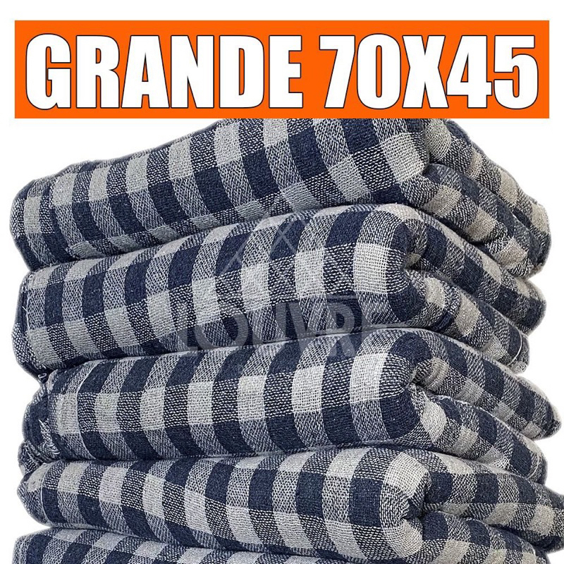 10 Pano de chão xadrez grande 70X45CM