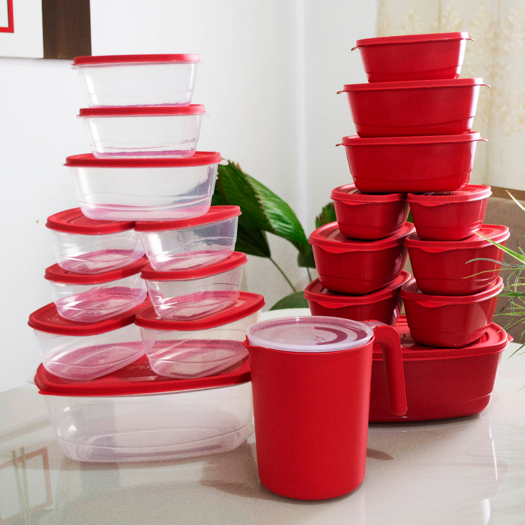 Kit 20 Potes Mais Jarra 1.800 ml Herméticos Freezer e Microondas