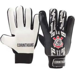 Luva De Goleiro Infantil Corinthians Para Crianças / Juvenil Sportcom Oficial Licenciada - Alta Qualidade