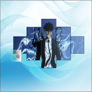 Quadros Decorativos Animes Solo leveling Sung Jin-Woo Decoração de Animes Sala Quarto
