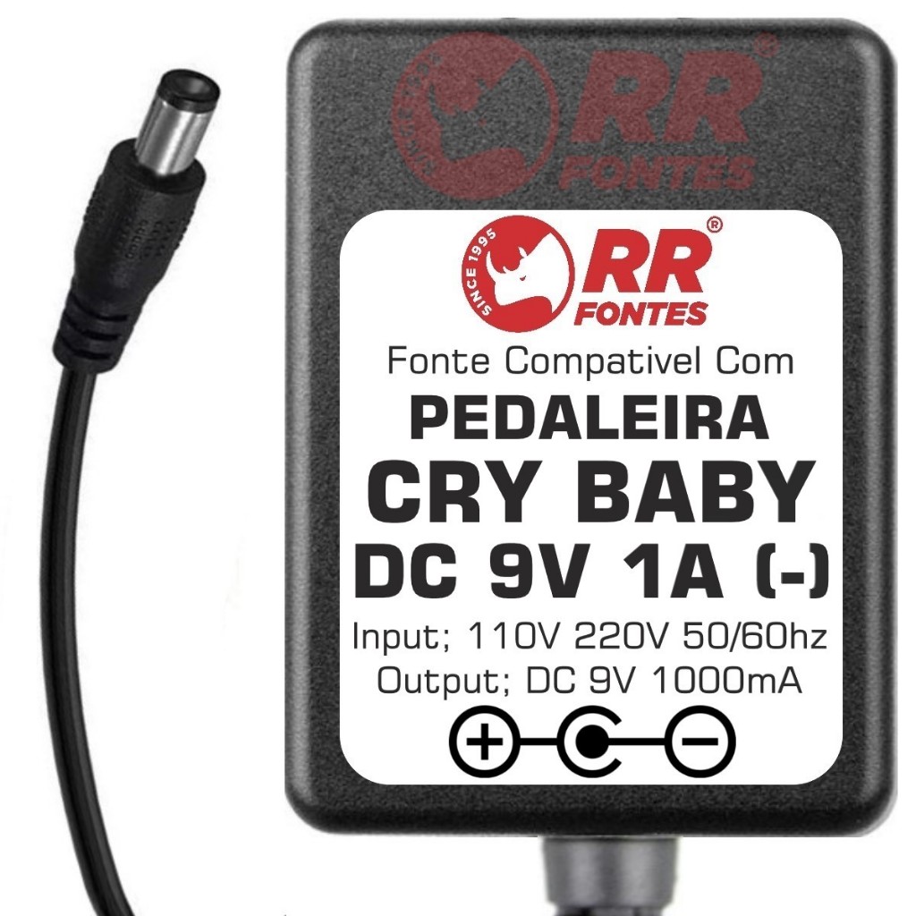 Fonte Carregador Pedal Dunlop Cry Baby Wah Gcb95 DC 9v 1a | Shopee