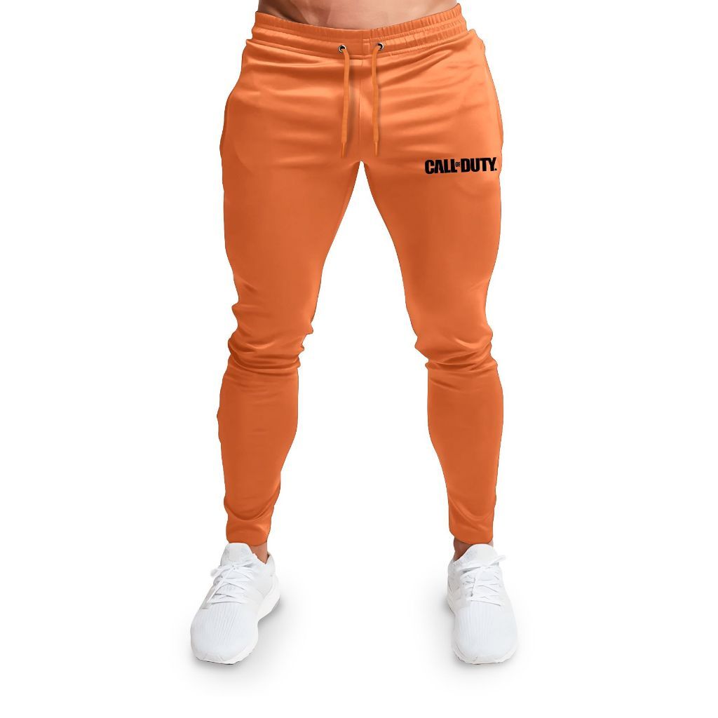 Calça Academia Jogger Moletom Moletom Masculina Call Duty Flanelada Por Dentro Com Bolsos