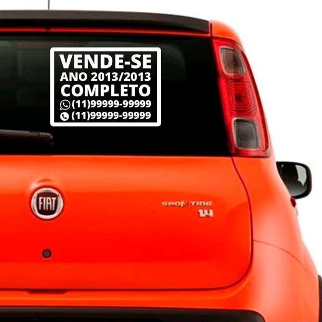 Adesivo Vende - se para Carro - Personalizado