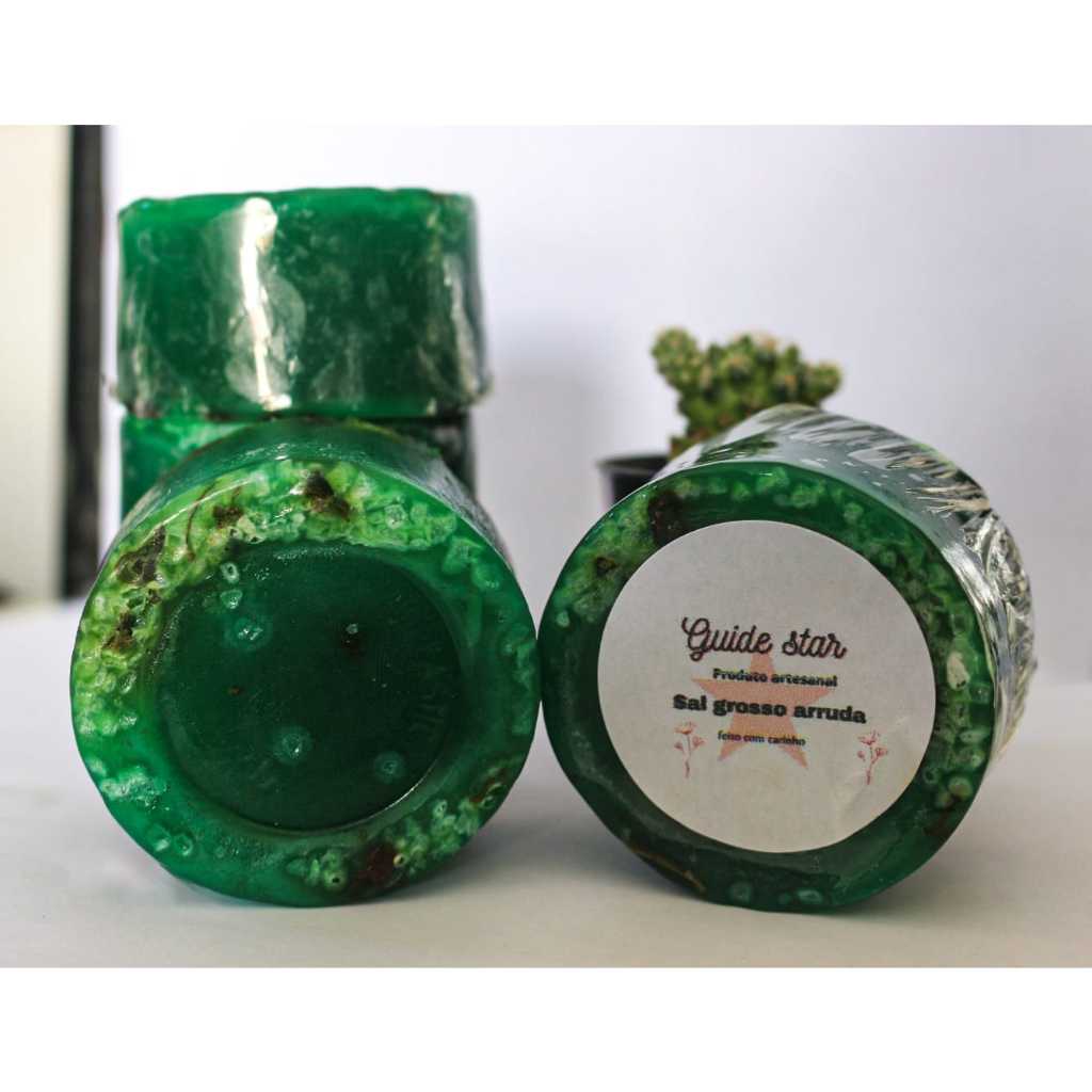 Sabonete Anti-Stress de Arruda e Sal Grosso - 70g Produto Artesanal