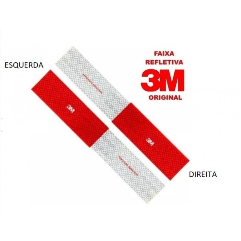 KIT 20 FAIXA REFLETIVA LATERAL 3M ORIGINAL PARA CAMINHAO ONIBUS VAN