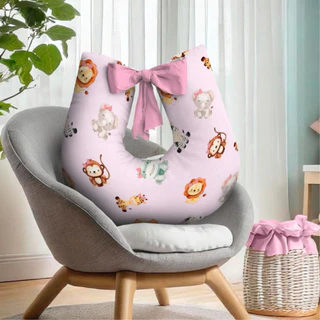 Almofada Para Amamentação Travesseiro para Amamentar Bebê Estampas Exclusivas 200 Fios em Oferta na Shopee