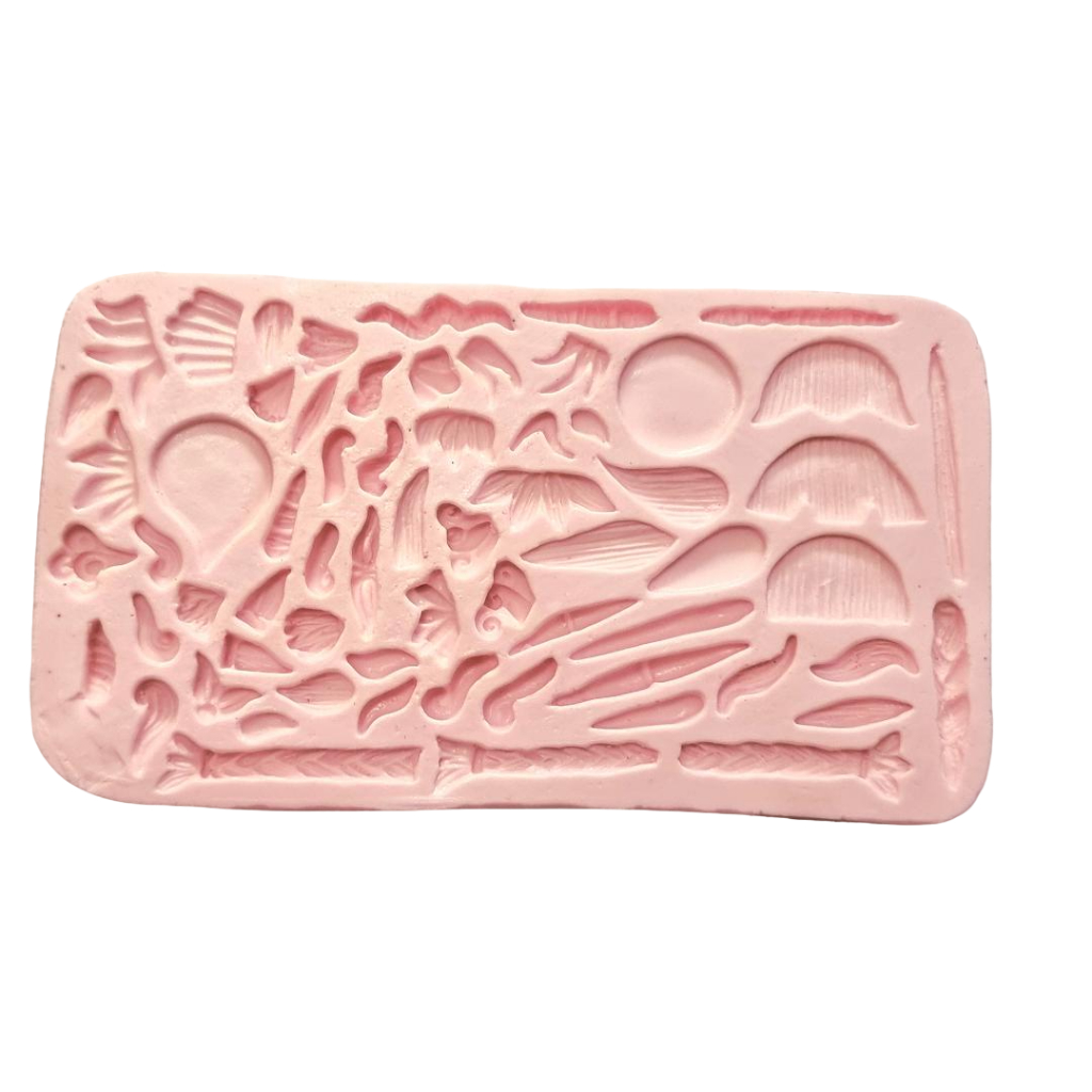 MOLDE SILICONE APLIQUE CABELOS, MECHAS E TRANÇAS T. PEQUENO