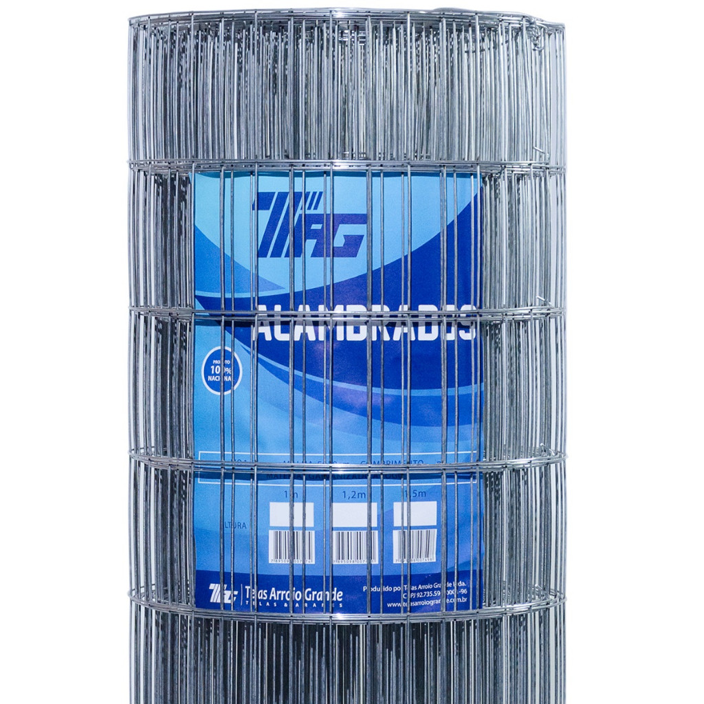 TELA SOLDADA TAG MALHA 5x10cm FIO 1,60mm RL 25X1,5m