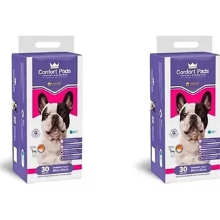 KIT COM 60 TAPETE HIGIÊNICO CONFORT PADS ABSORÇÃO PREMIUM 80X60 GRANDE