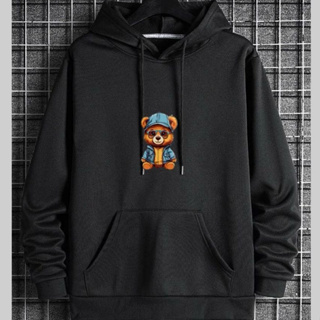 Blusa Moletom Canguru Algodão Estampa Urso Estiloso