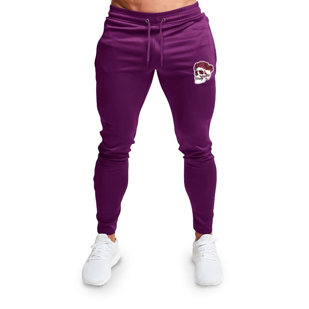 Calça Academia Jogger Moletom Masculina De Moletom Caveira Com Flores Catrina Lançamento