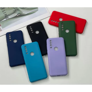 Kit Protetora Capa Capinha + Película 3D Motorola - One Action - Silicone Aveludado