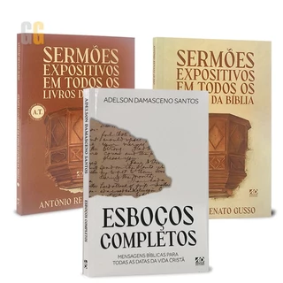 3 Livros - Esboços Bíblicos Completos + Sermões Expositivos