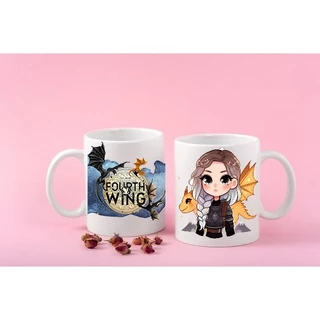 Caneca Fourth Wing Quarta Asa literária