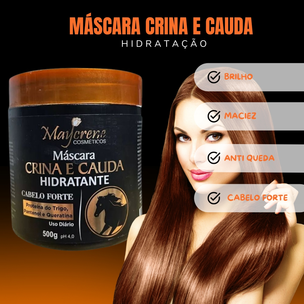 Hidratação Para Crescer Cabelo Rápido E Da Força Para Os Fios Crina E ...