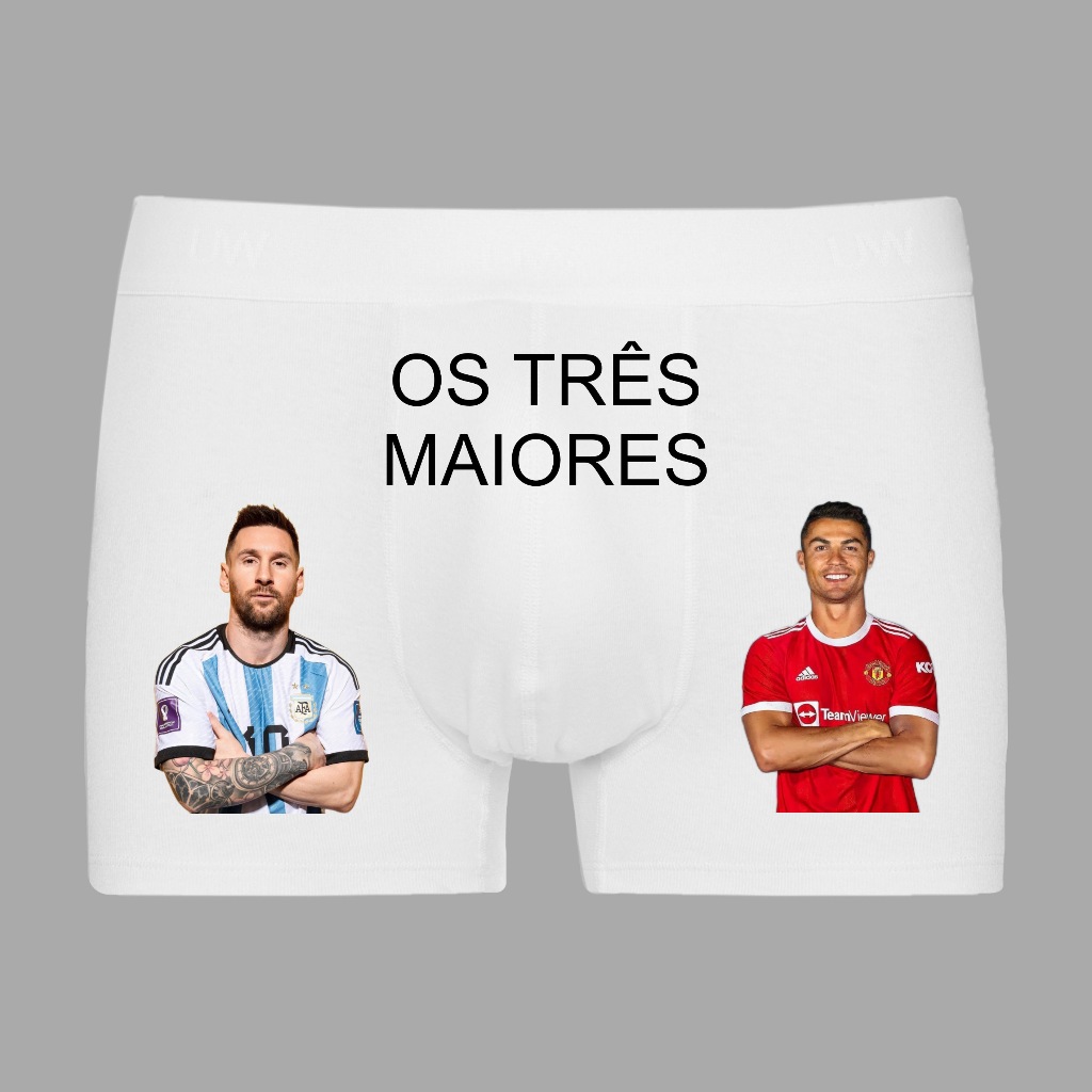 Cueca os três maiores Messi CR7 | Shopee Brasil