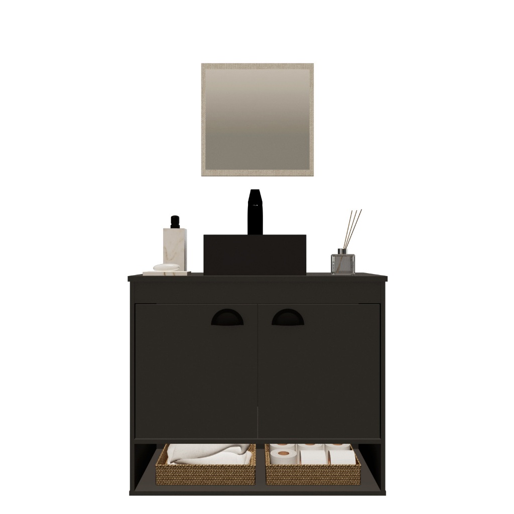 Gabinete Banheiro 100% MDF - Latina 51 cm