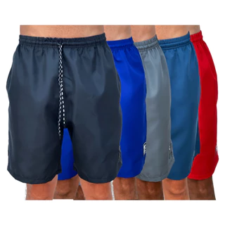 Kit 5 Shorts Praia Masculino Bermuda Tactel Várias Cores