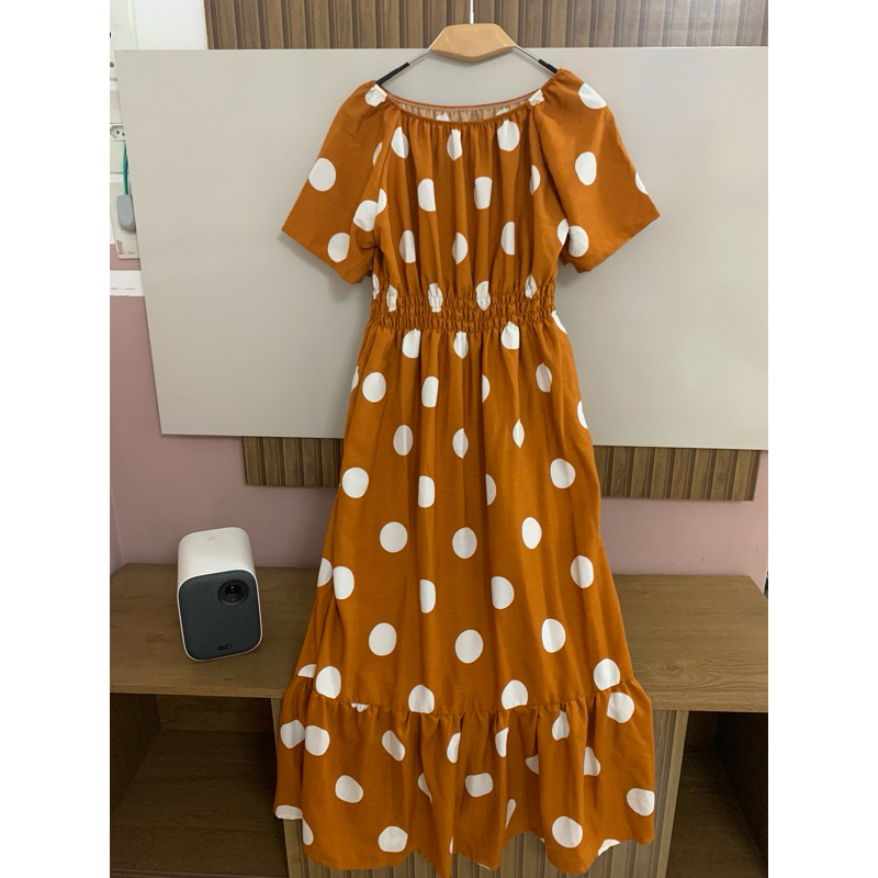 princess polly baby blue dress POLKA DOT DRESS - Ecru main image 0