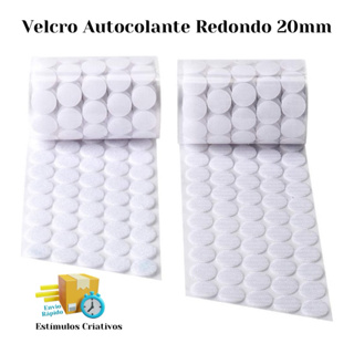 Velcro Autocolante Adesivo Redondo 10mm Dupla Face 1.000 Par