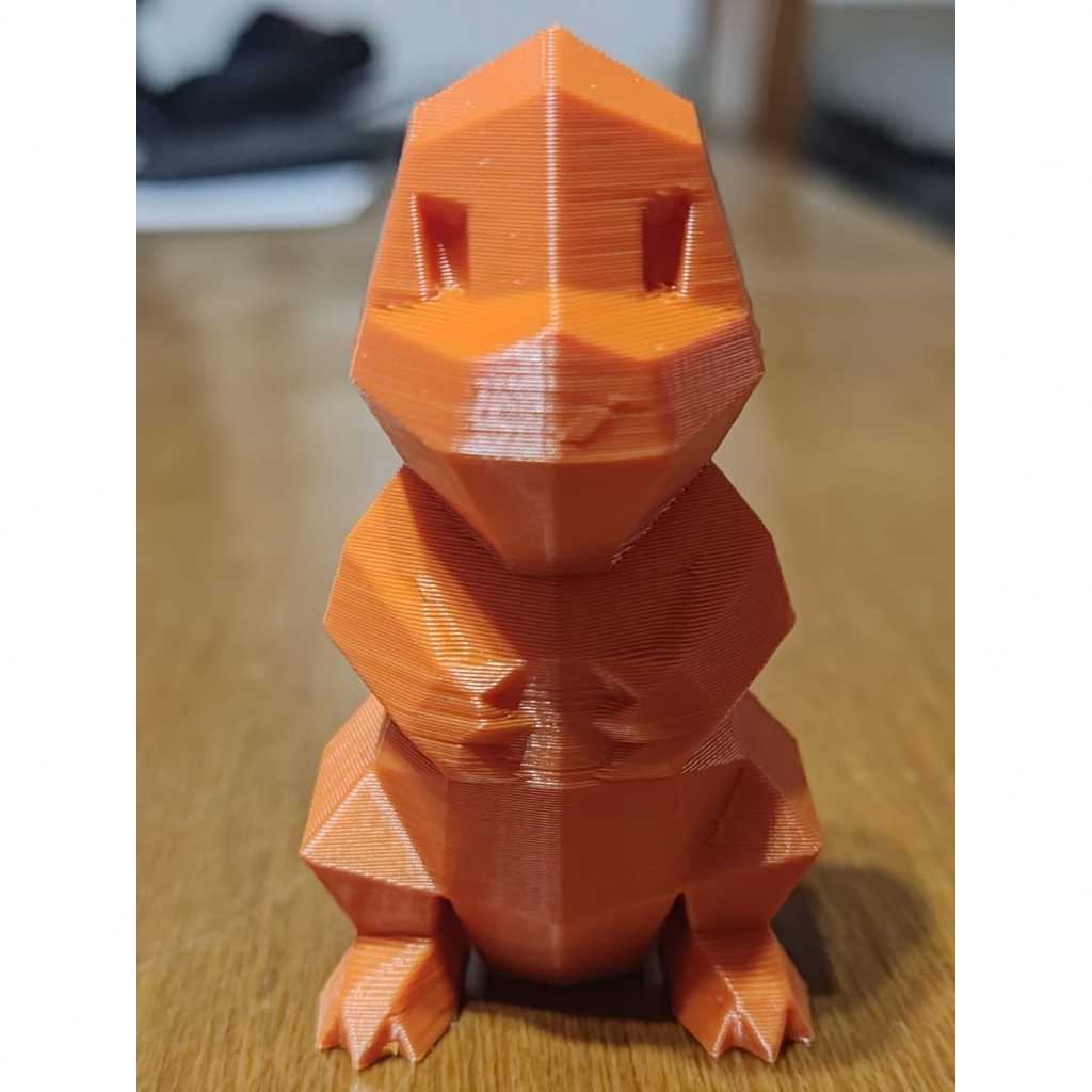 Miniatura Charmander Pokemon 3D Low Poly - Tamanho Compacto de 6 cm
