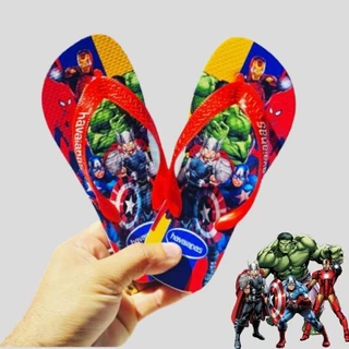 Chinelo Infantil Crianca Menino Macio Confortável Sandalia Chinelo de Dedo Super Heróis