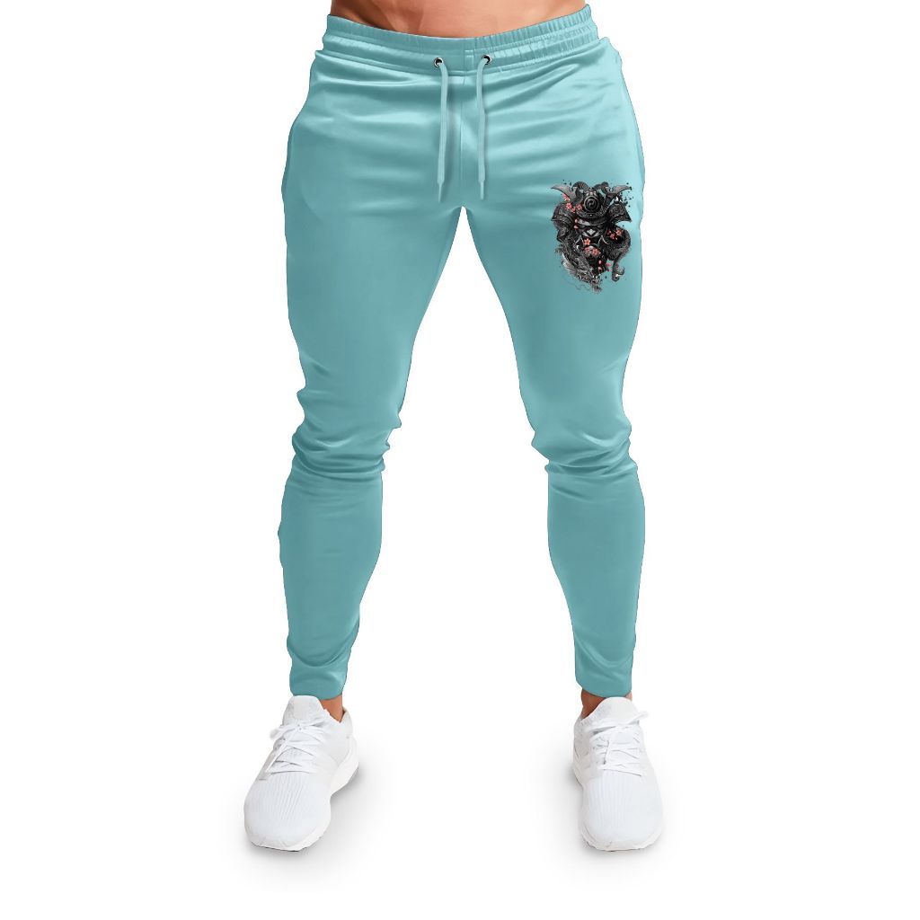 Calça Academia Jogger Moletom Moletom Masculina Samurai Japonês Peluciada Por Dentro