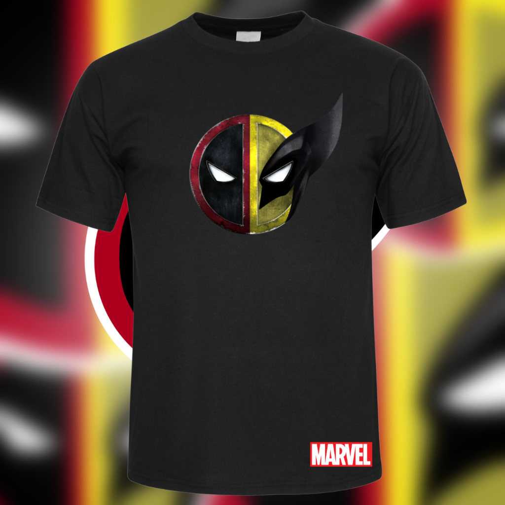 Camiseta Deadpool Wolverine Marvel Algodão Premium