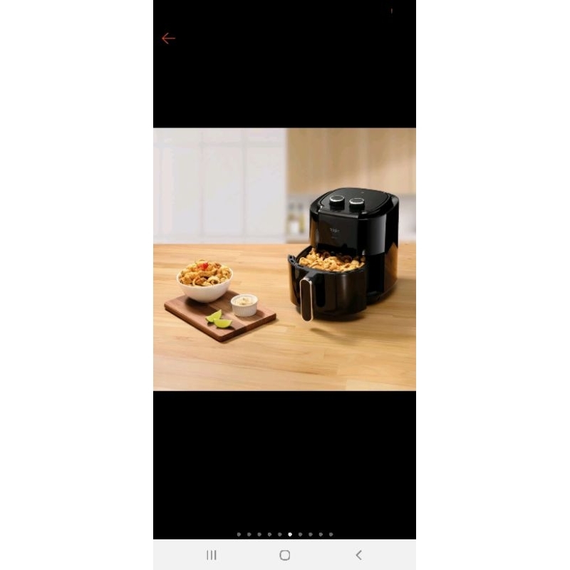 fritadeira -air fryer elgin start fry 3,5L 1400w preto