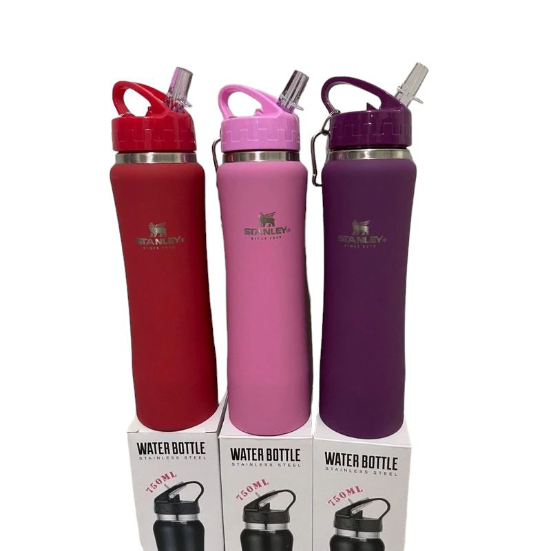 Garrafa térmica/chaveiro de 750 ml para academia com canudo