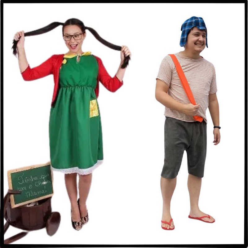 Conjunto Chiquinha e Chaves cosplay adulto