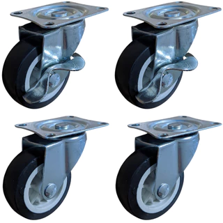 4 Rodas Rodinhas Giratórias Com e Sem Freio Para Moveis Vaso 50mm 200kg