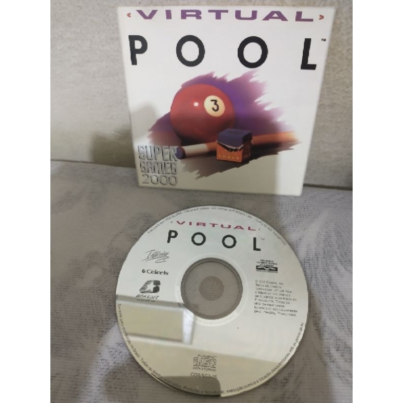 Virtual Pool Super Games 2000 coleção jogo antigo PC CD original ...