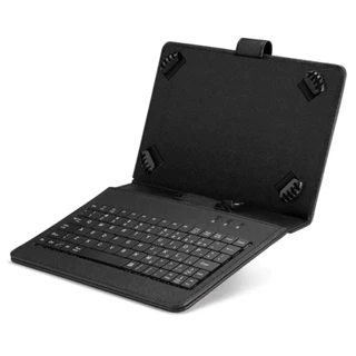 Capa com Teclado para Tablet 7 e 8 Polegadas Multilaser M7 Samsung A7 Lite Tab A8 Smartphones Conexão USB TIPO C