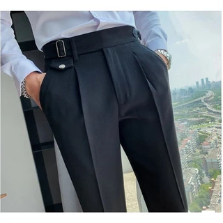 Calça Social Masculina com Ajuste Lateral