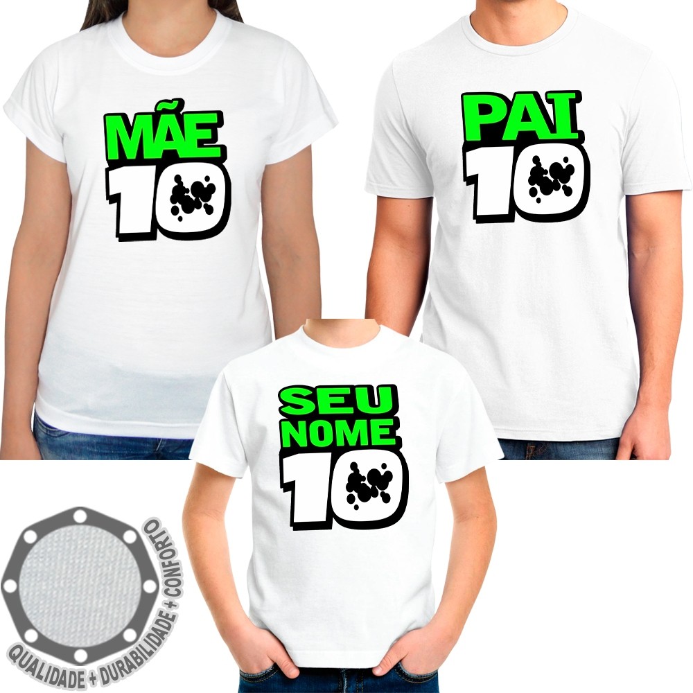 Kit 3 Camisetas Ben 10 Camisa Personalizada
