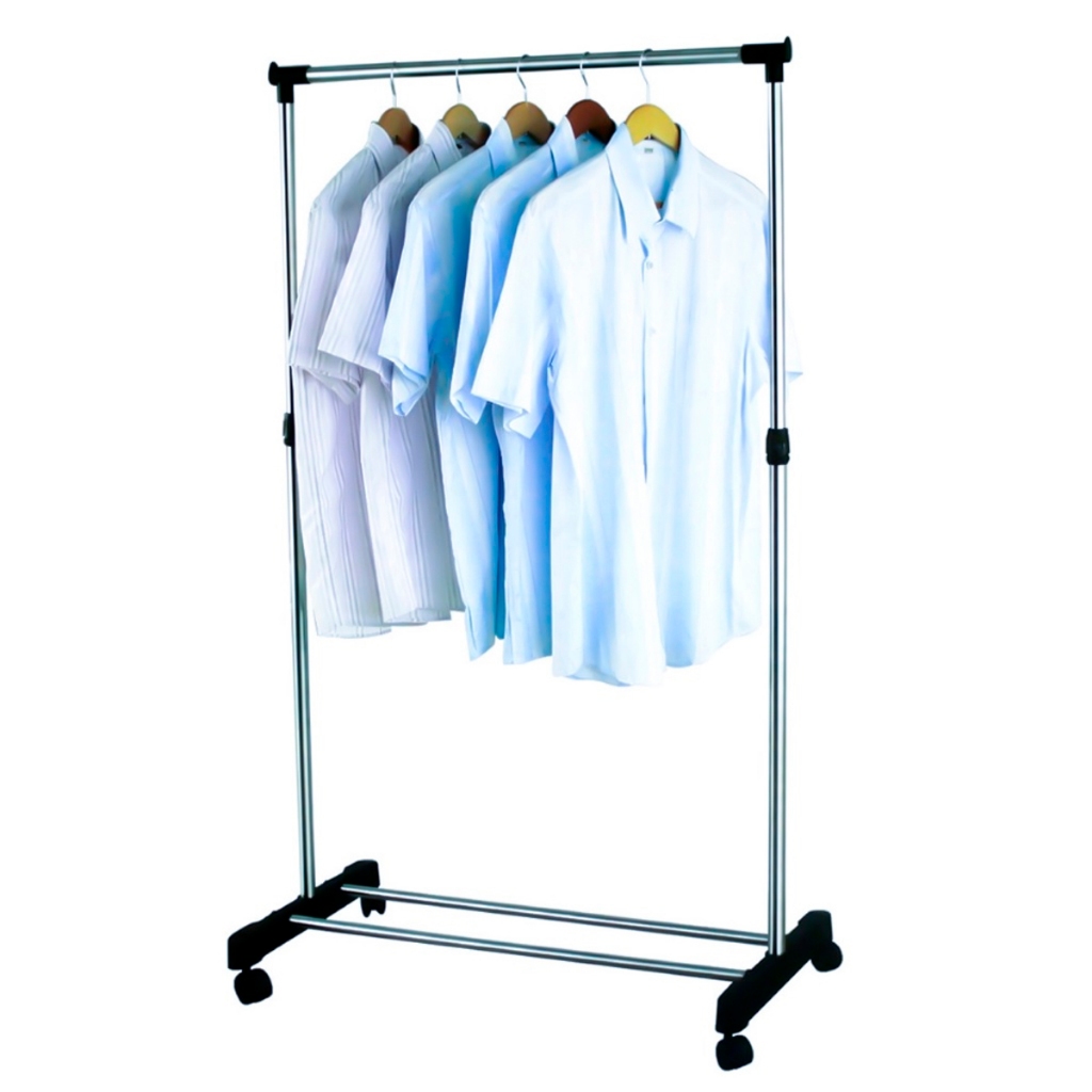 Cabideiro Arara Para Roupas 150cm Altura Ajust. C/ Sapateira Com Rodinha