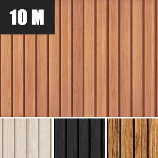 Papel De Parede Adesivo Ripado Madeira 10m X 45cm Lavável