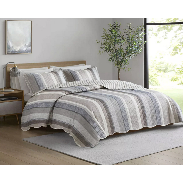 Cobre Leito Colcha Estampado Dupla Face 2,40 x 2,20 Casal Padrão 3 Peças estampas Modernas