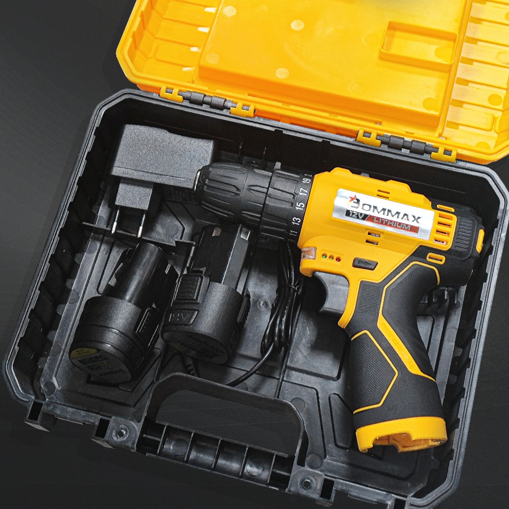 Furadeira Parafusadeira C/ 2 Baterias de Litio E Maleta 12V - T1001