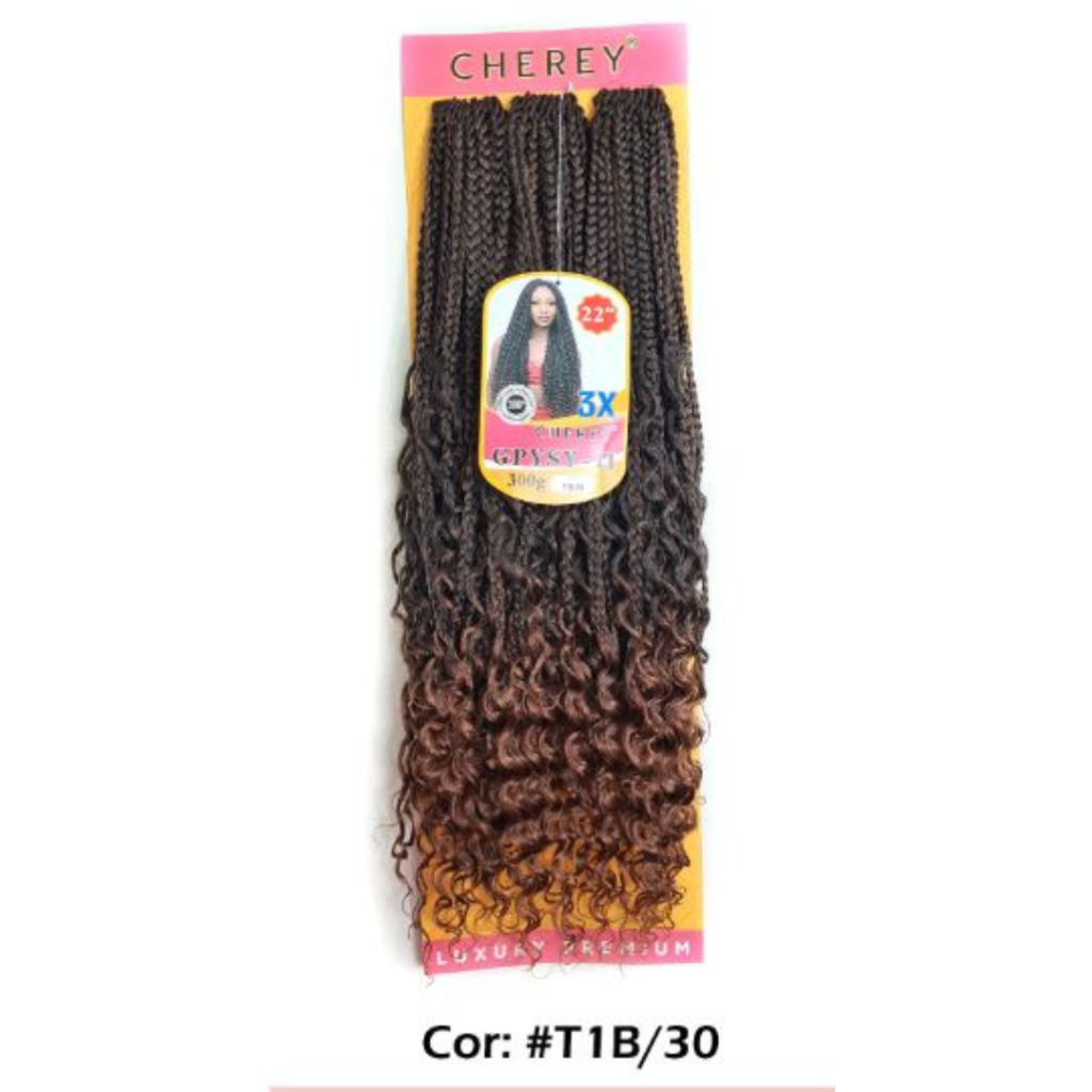 Gypsy Braids Crochet Tranças Cacheado 2 Pacotes 600 Gramas Cherey