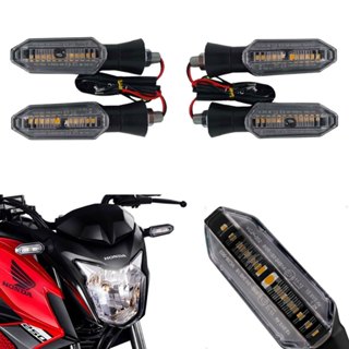 Kit Com Ou Pisca Seta De Led Slim Universal Para Moto Palito