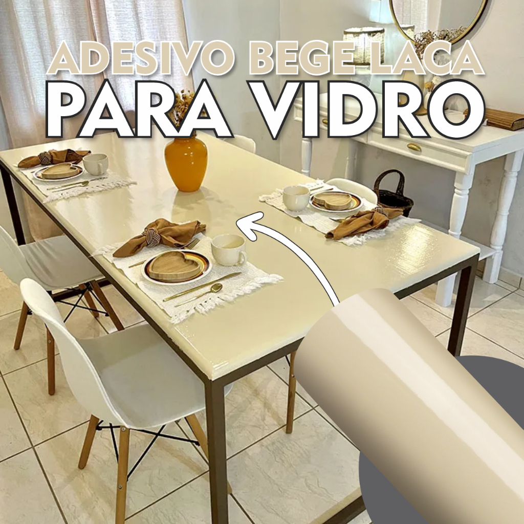 200x120 cm Adesivo Bege Laca Laquear Mesa Vidros ou Eletrodomesticos Decoração + Espatula Para Aplicaçao