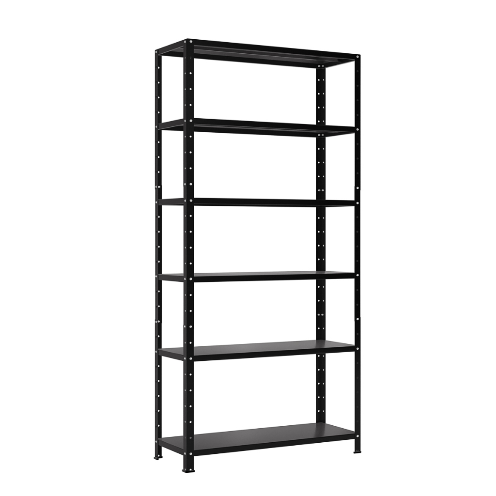 Estante / Armario De Aço 90cm 6 Bandejas Preta Suporta 120kg