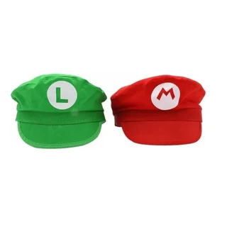 Quepe Super Mario Bros Boina, Chapéu fantasia, Mario e Luigui Adulto