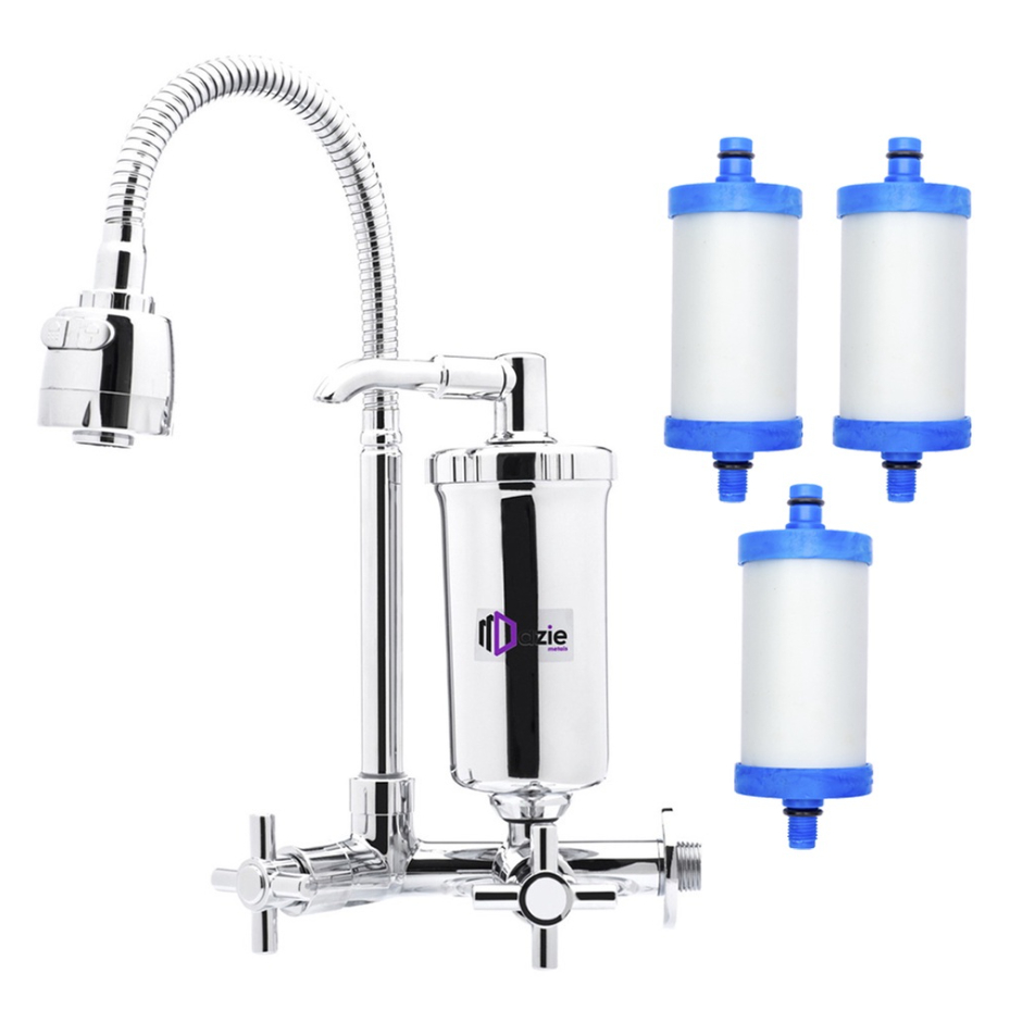 Torneira Com Filtro Cozinha Parede Gourmet + 2 Refil Extra
